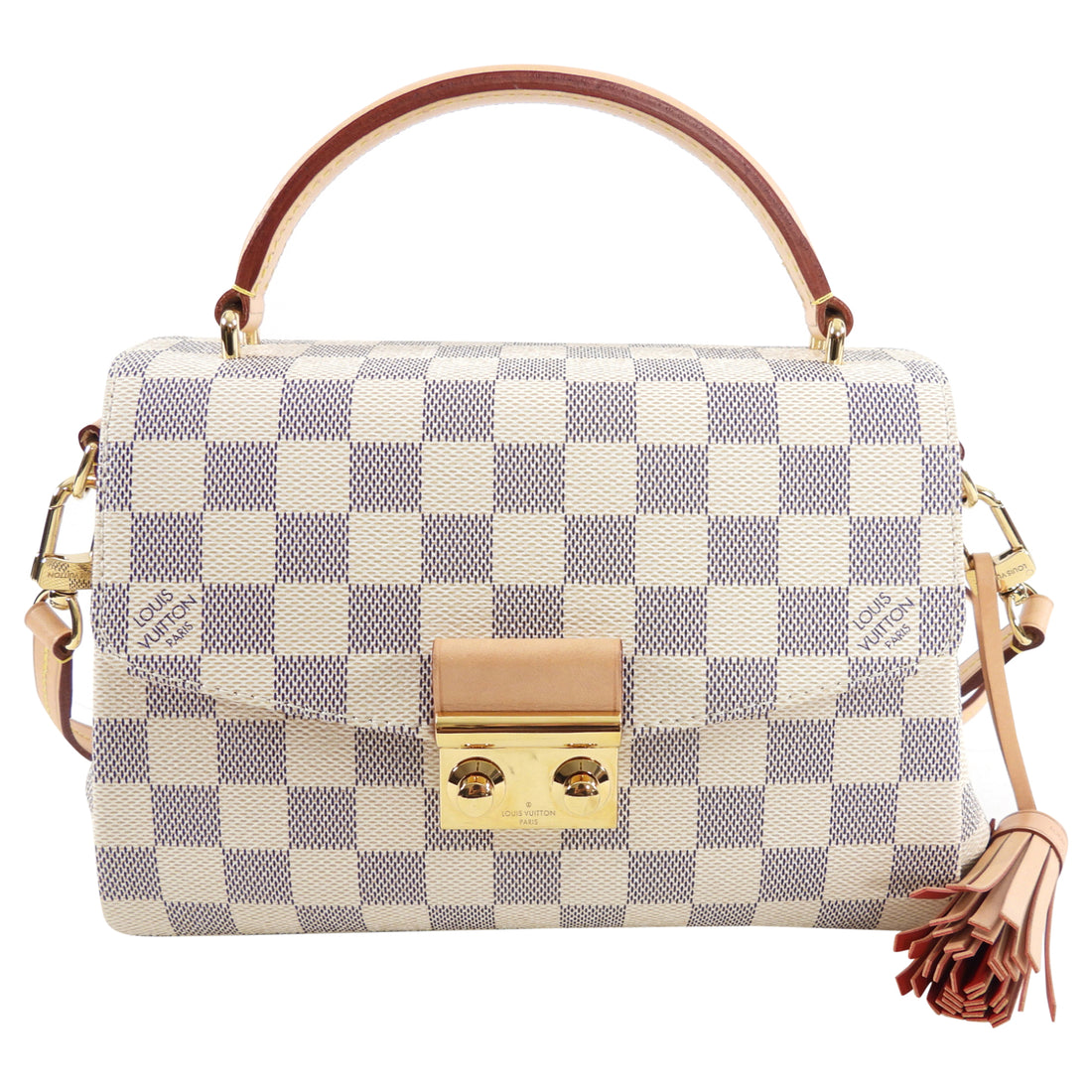 Louis Vuitton - Authenticated Croisette Handbag - Linen White For Woman, Very Good condition