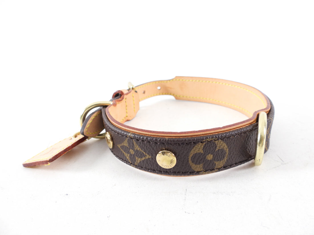 Louis Vuitton Mongram Canvas Dog Collar