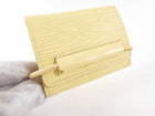 Louis Vuitton Light Yellow Epi Elastique Compact Wallet