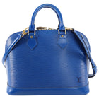 Louis Vuitton Vintage 1996 Blue Epi Alma MM Bag with Strap