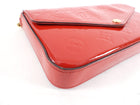 Louis Vuitton Cherry Red Vernis Felicie Pouch Pochette Bag