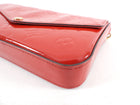 Louis Vuitton Cherry Red Vernis Felicie Pouch Pochette Bag