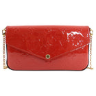 Louis Vuitton Cherry Red Vernis Felicie Pouch Pochette Bag