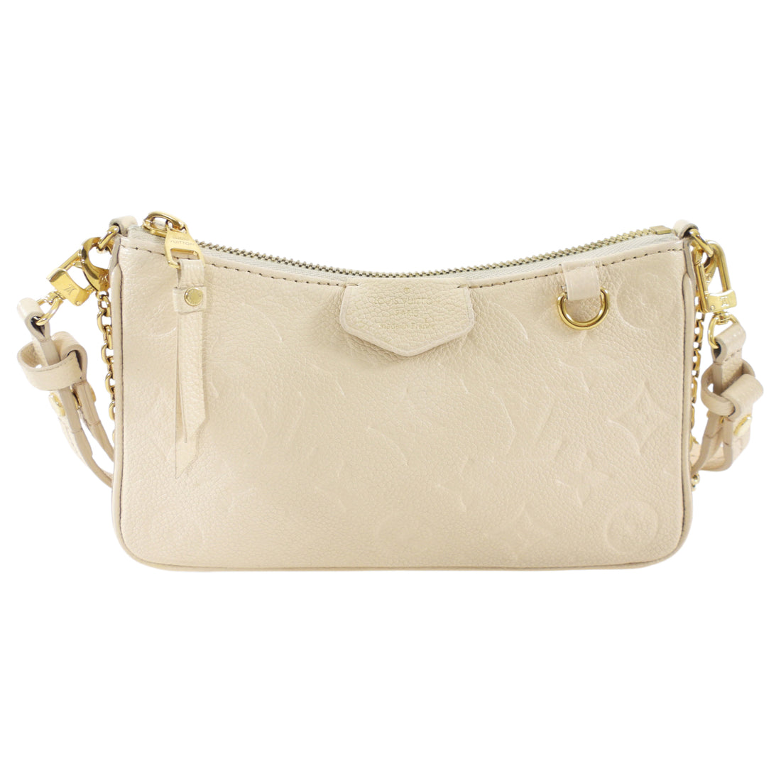 Louis Vuitton Ivory Empreinte Leather Easy Pouch Chain Pochette Bag