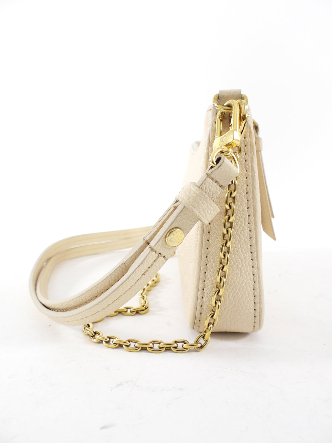 Louis Vuitton Ivory Empreinte Leather Easy Pouch Chain Pochette Bag