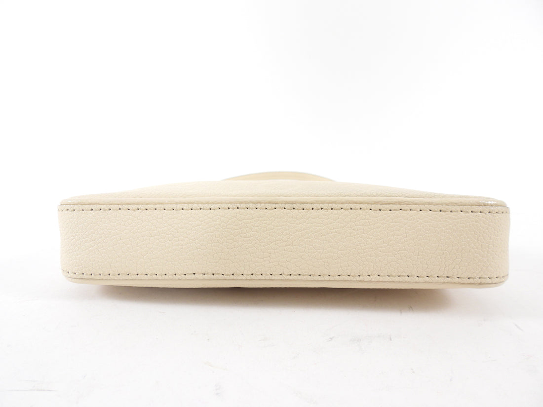 Louis Vuitton Ivory Empreinte Leather Easy Pouch Chain Pochette Bag