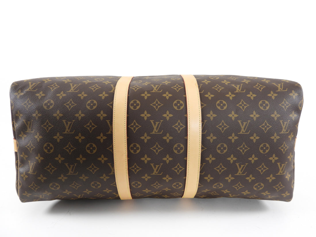 Louis Vuitton Monogram Canvas Keepall 55 Bandouliere Travel Duffle Bag