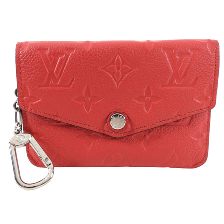 Louis Vuitton Poppy Monogram Empreinte Leather Pochette Cles Pouch