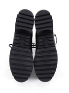Louis Vuitton Black and White 1854 Brocade Laureate Platform Desert Boot - 36