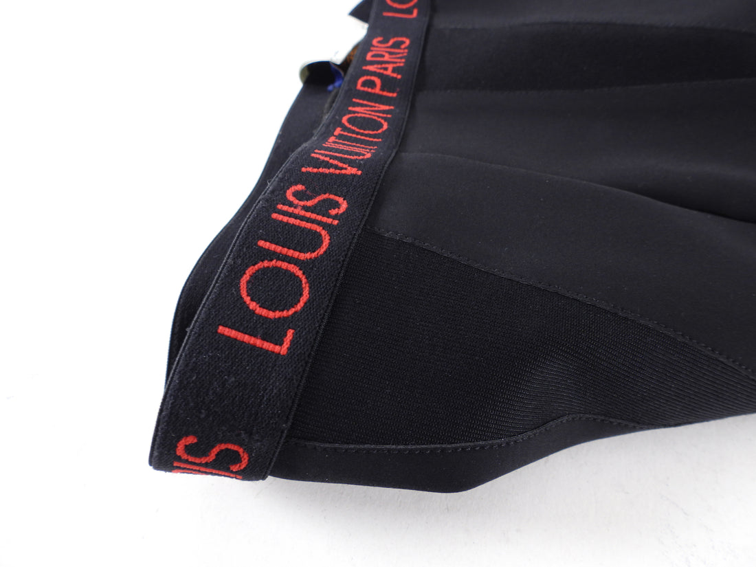 Louis Vuitton Black and Red Logo Leggings - 38 (S)