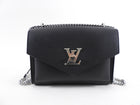 Louis Vuitton Black Leather Mylockme Chain Flap Bag