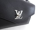 Louis Vuitton Black Leather Mylockme Chain Flap Bag