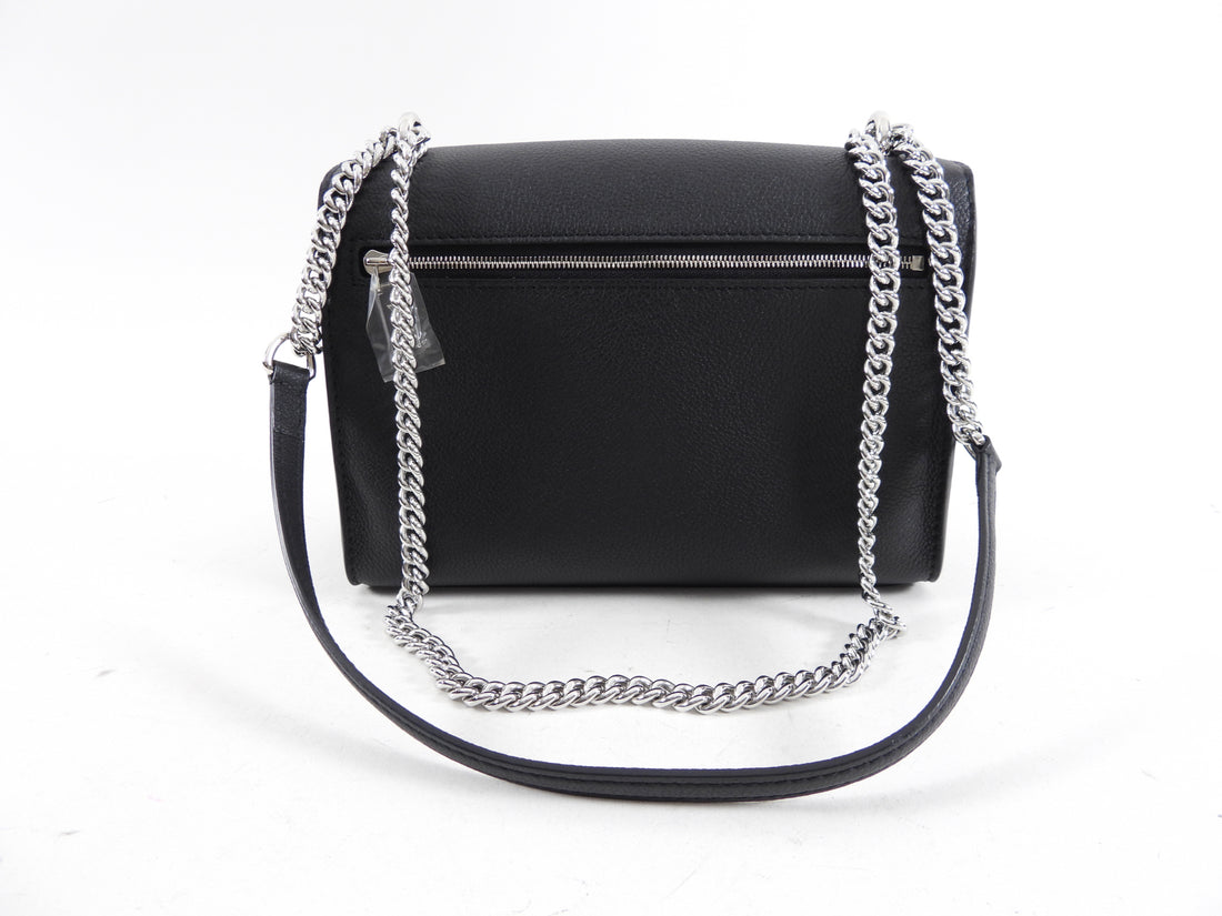 Louis Vuitton Black Leather Mylockme Chain Flap Bag