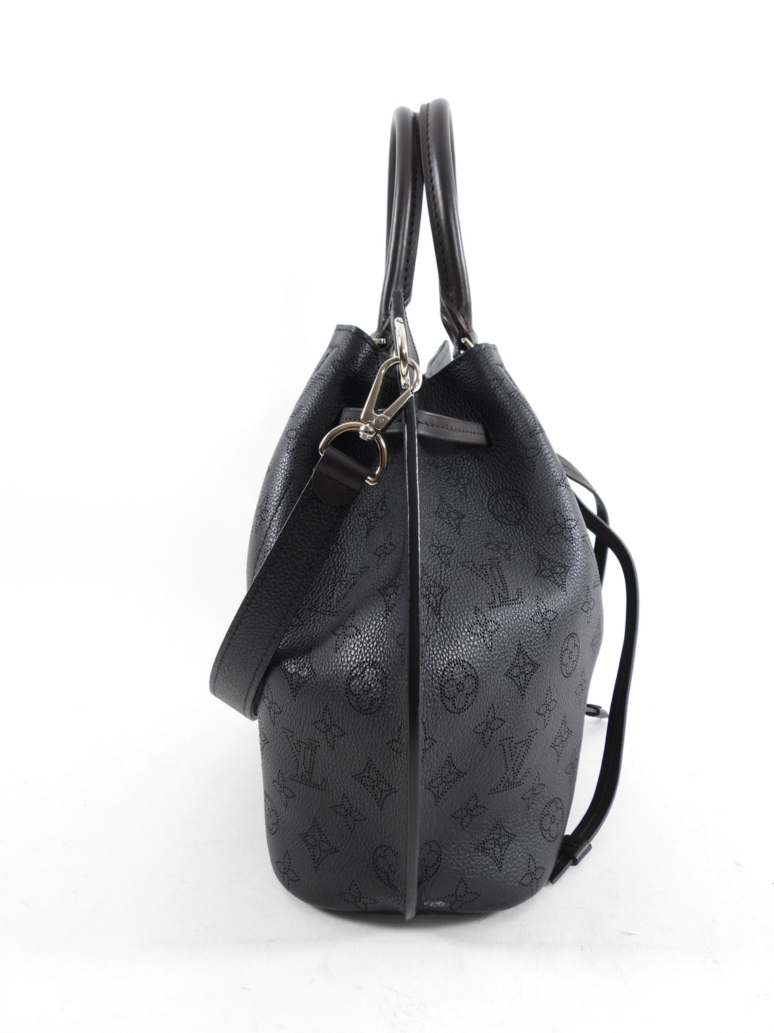 Louis Vuitton Black Mahina Leather Girolata Bag