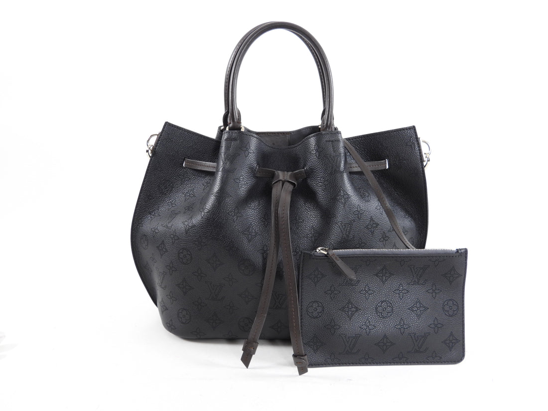 Louis Vuitton Black Mahina Leather Girolata Bag