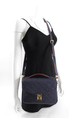 Louis Vuitton Pochette Metis Empreinte Navy Red Crossbody Bag