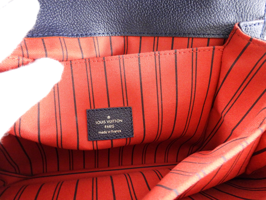 Louis Vuitton Pochette Metis Empreinte Navy Red Crossbody Bag