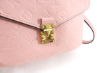 Louis Vuitton Pochette Metis Monogram Empreinte Pink Leather Bag