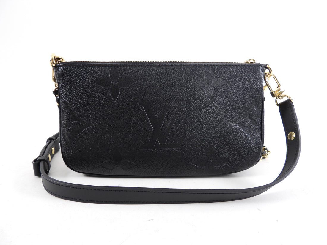 LV Multi Pochette Accessoires Empreinte Black Leather Bag