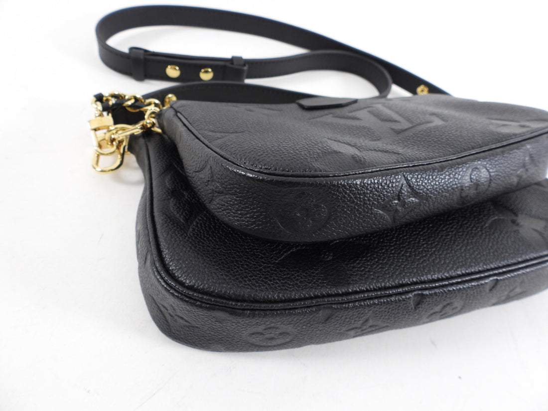 LV Multi Pochette Accessoires Empreinte Black Leather Bag