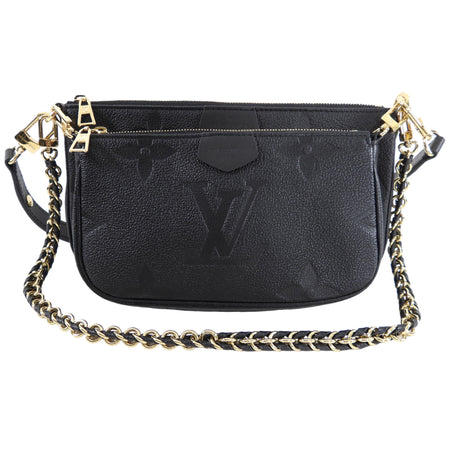 LV Multi Pochette Accessoires Empreinte Black Leather Bag