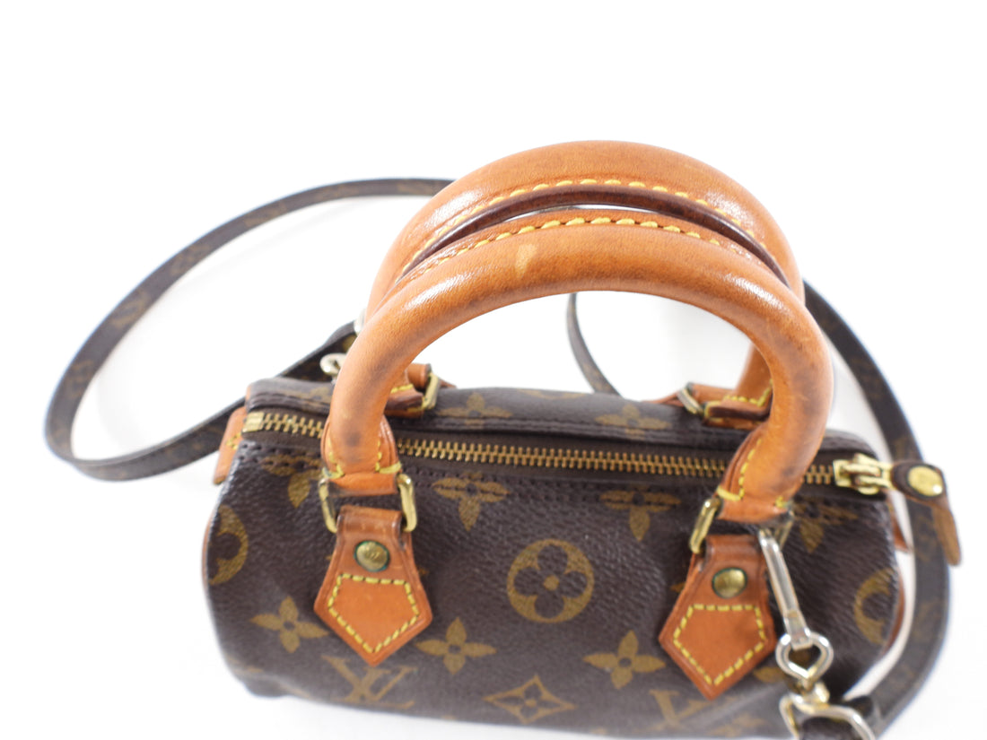 Louis Vuitton Vintage 1996 Monogram Canvas Nano Speedy with Strap