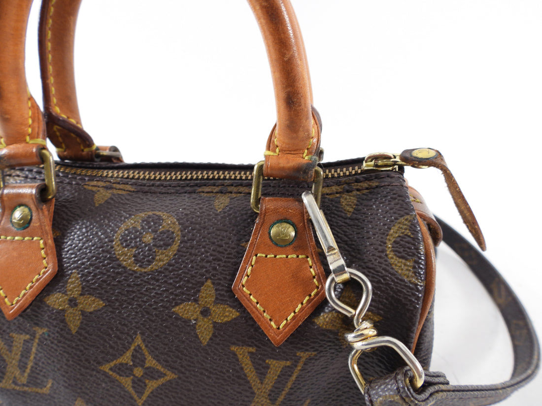 Louis Vuitton Vintage 1996 Monogram Canvas Nano Speedy with Strap