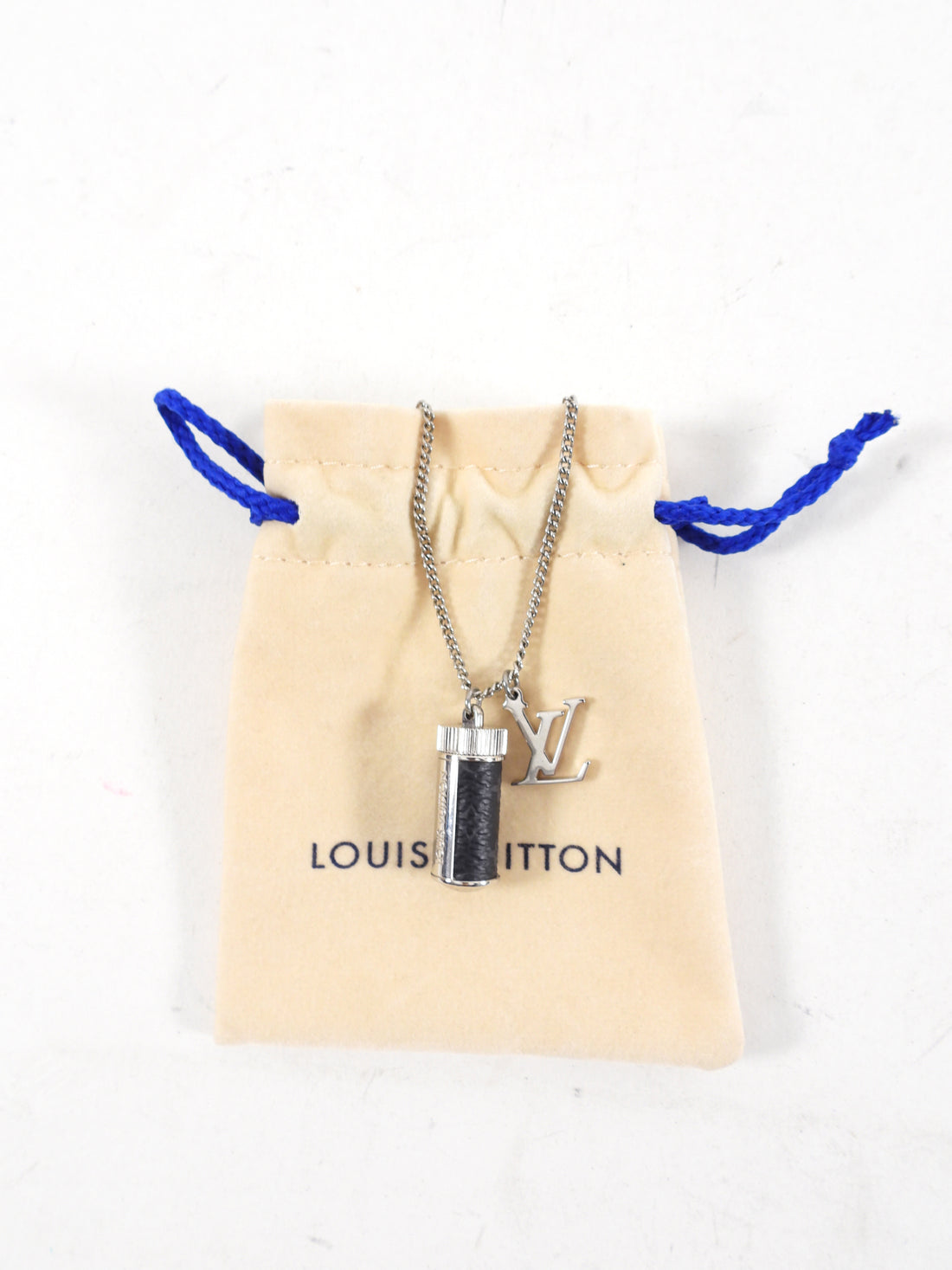 Louis Vuitton LV Logo and Capsule Pendant Necklace