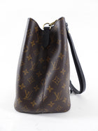 Louis Vuitton Monogram Canvas Black Leather Neo Noe MM Bag