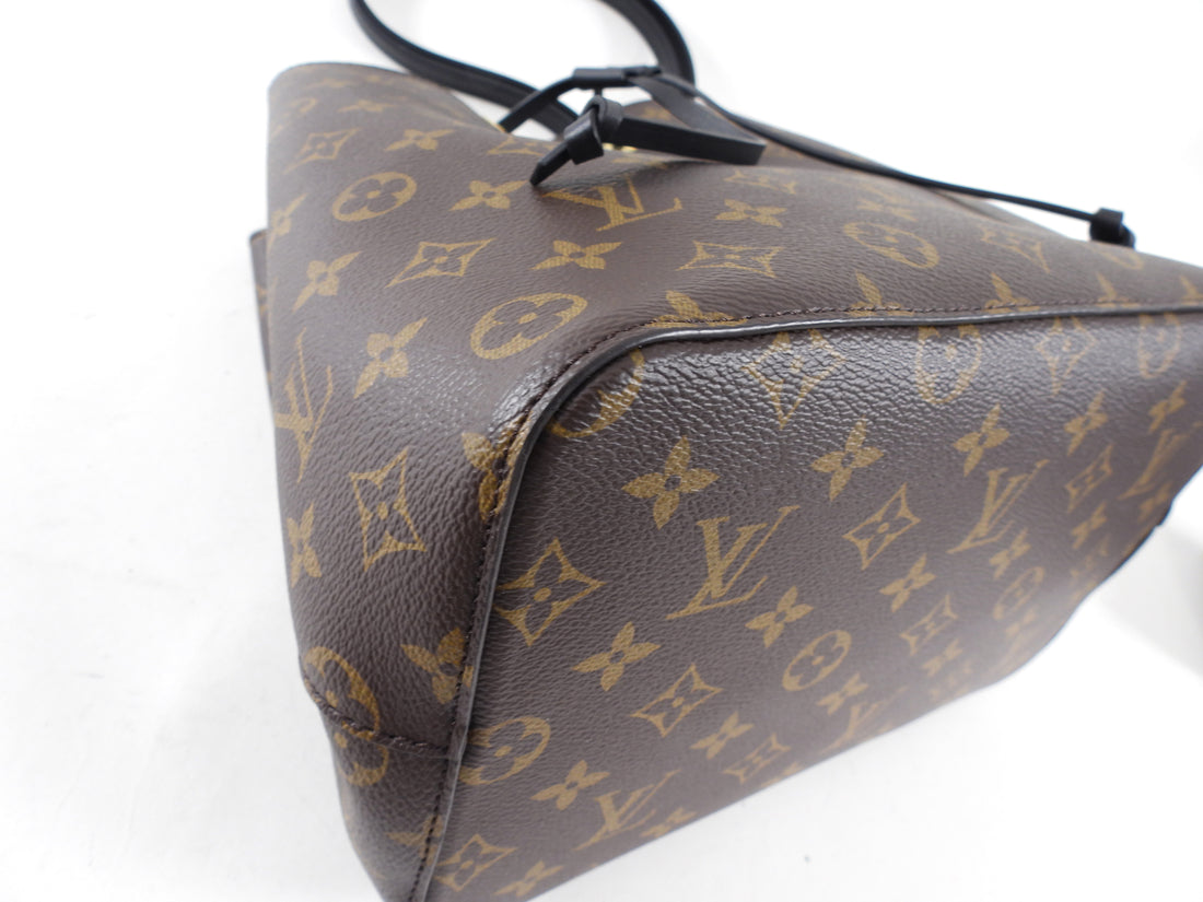 Louis Vuitton Monogram Canvas Black Leather Neo Noe MM Bag