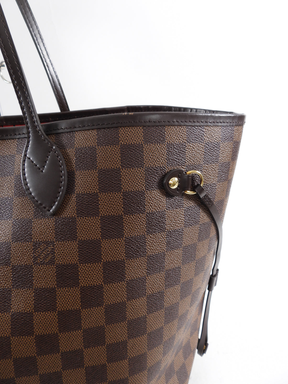 Louis Vuitton Damier Ebene Neverfull GM Red Interior