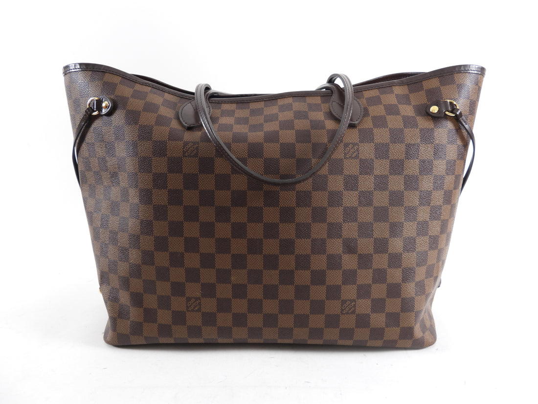 Louis Vuitton Damier Ebene Neverfull GM Red Interior