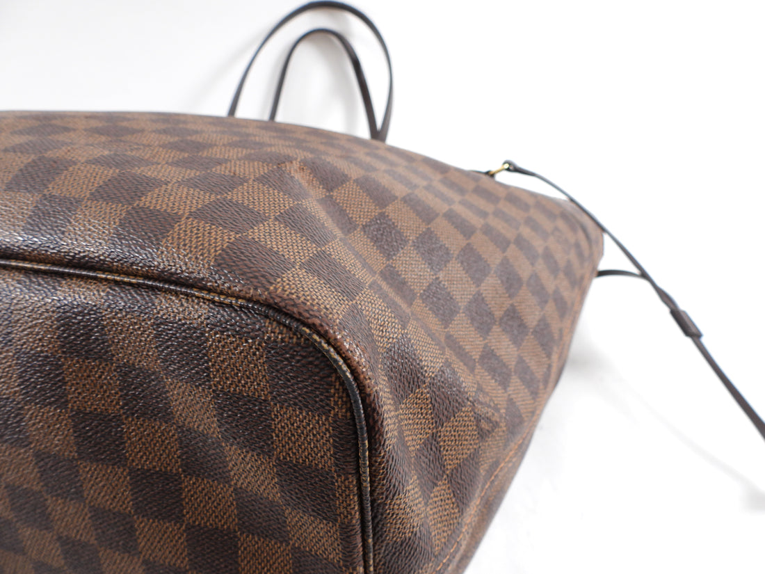 Louis Vuitton Damier Ebene Neverfull GM Red Interior