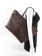 Louis Vuitton Damier Ebene Neverfull GM Red Interior