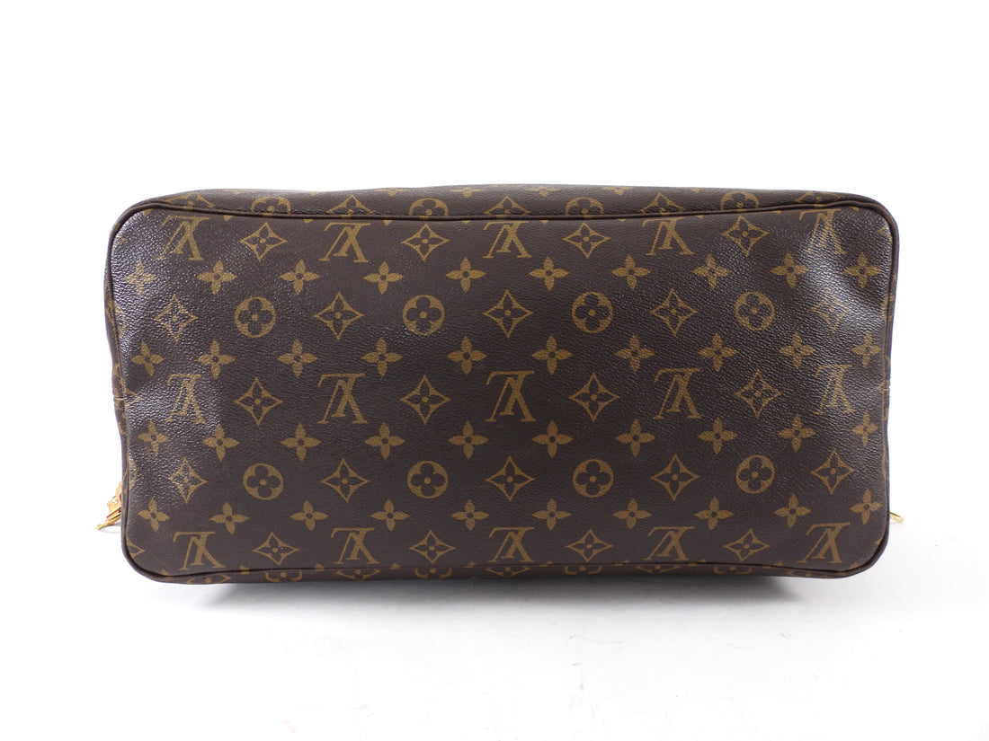 Louis Vuitton Neverfull GM Monogram Canvas Tote Bag w Pouch