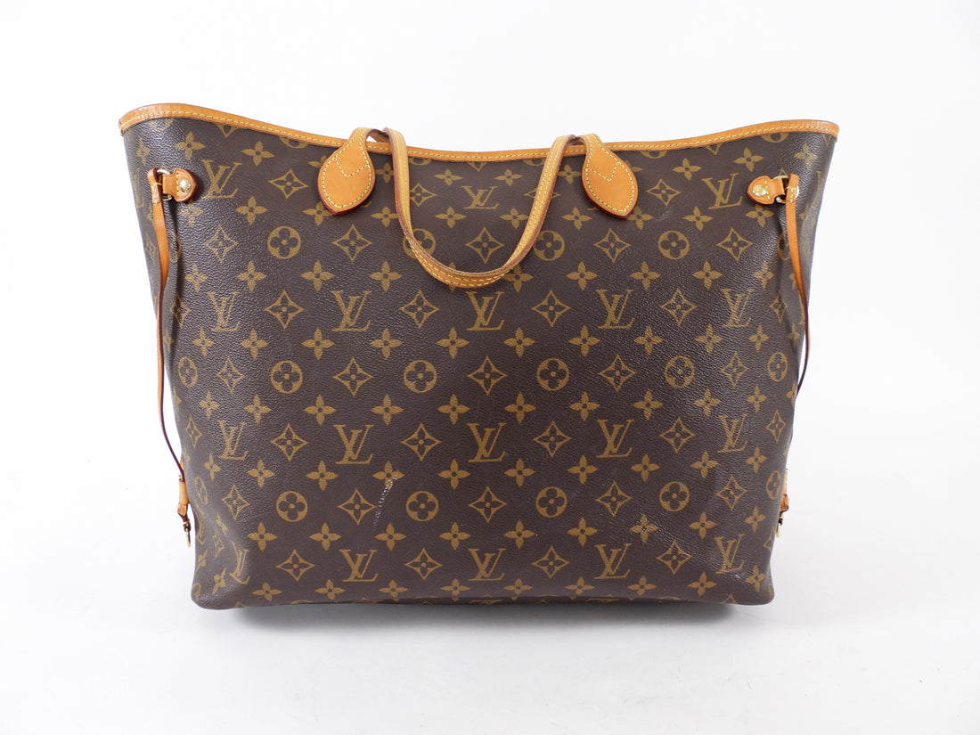 Louis Vuitton Neverfull GM Monogram Canvas Tote Bag w Pouch