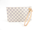 Louis Vuitton Damier Azur Neverfull Wristlet Flat Pouch