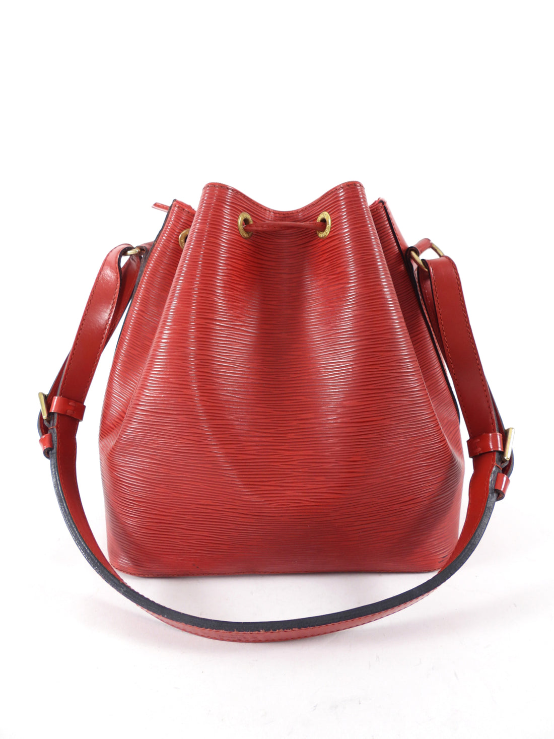 Louis Vuitton Vintage 1995 Red Epi Leather Noe MM Bucket Bag