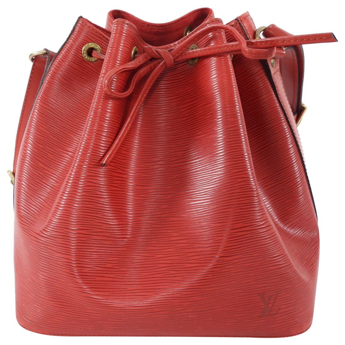 Louis Vuitton Vintage 1995 Red Epi Leather Noe MM Bucket Bag