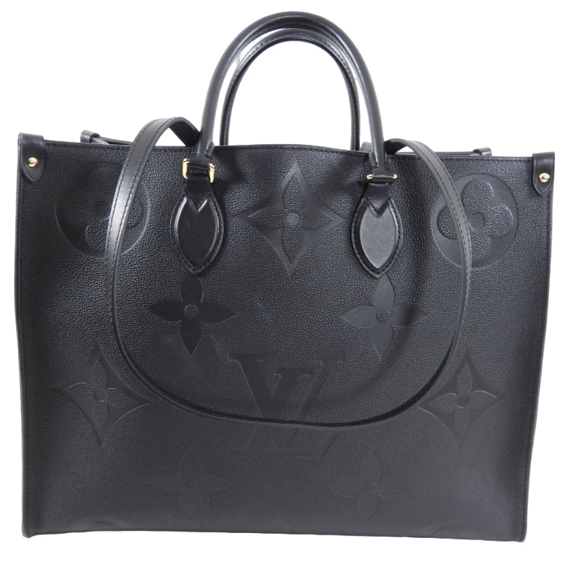 Louis Vuitton On the Go GM Black Empreinte Leather Tote Bag – I