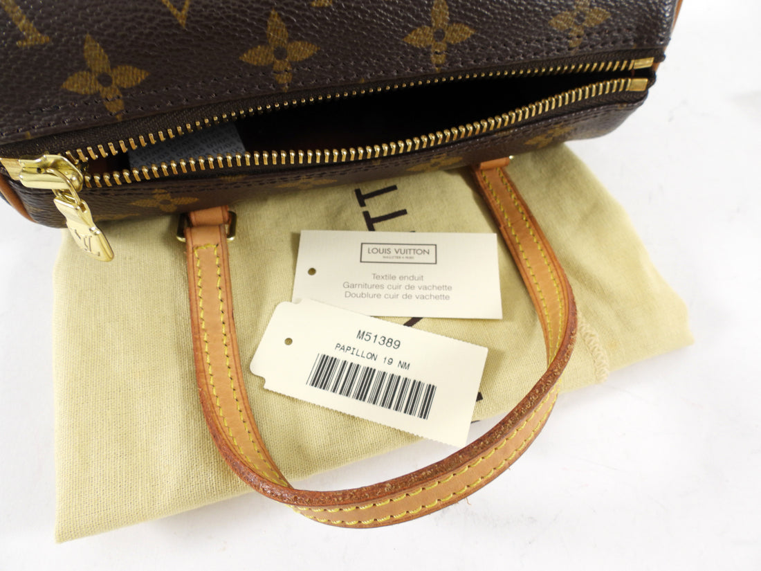 Louis Vuitton Monogram Papillon 19 Mini Roll Bag