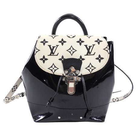 Louis Vuitton Black and White Patent Hot Springs Backpack