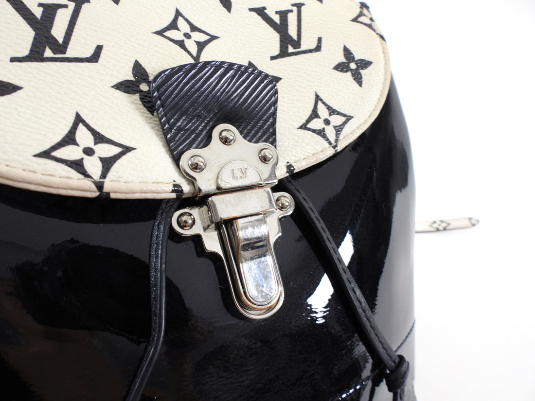 Louis Vuitton Black and White Patent Hot Springs Backpack – I MISS YOU VINTAGE