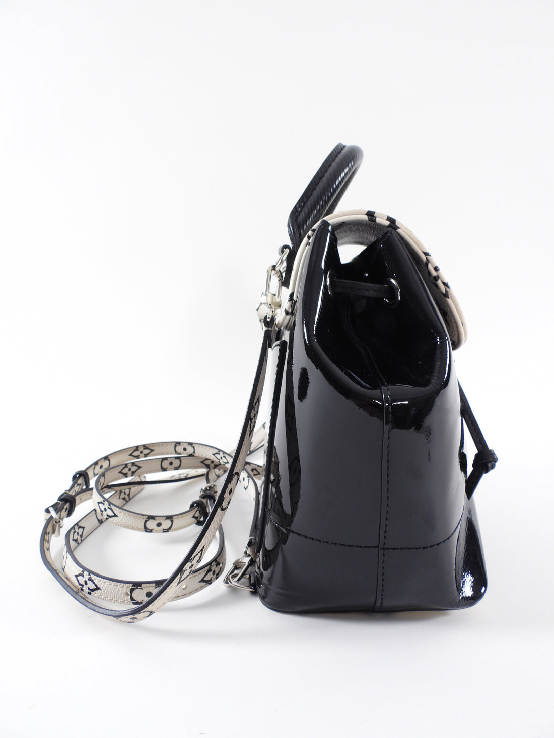 hot springs backpack louis vuitton Louis Vuitton Black and White Patent Hot Springs Backpack – I MISS YOU VINTAGE