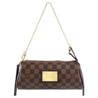 Louis Vuitton Damier Ebene Coated Canvas Eva Chain 2-Way Strap Pochette Bag