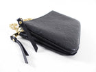 Louis Vuitton Black Empreinte Leather Double Zip Pochette Chain Bag