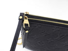 Louis Vuitton Black Empreinte Leather Double Zip Pochette Chain Bag