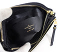 Louis Vuitton Black Empreinte Leather Double Zip Pochette Chain Bag