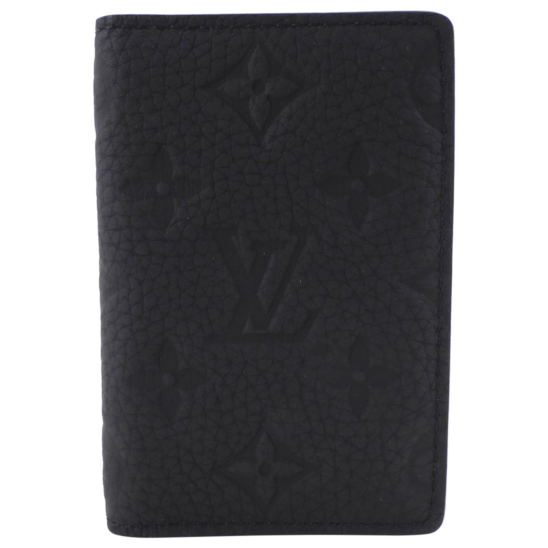 Louis Vuitton Black Monogram Shadow Empreinte Pocket Organizer Wallet