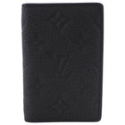 Louis Vuitton Black Monogram Shadow Empreinte Pocket Organizer Wallet